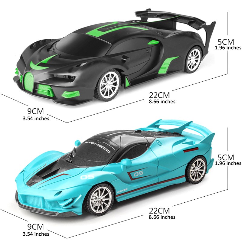 1:18 RC Sports Car - LED Light, 2.4G Remote Control High-Speed Drift Car