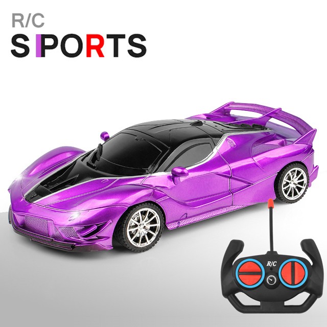 1:18 RC Sports Car - LED Light, 2.4G Remote Control High-Speed Drift Car