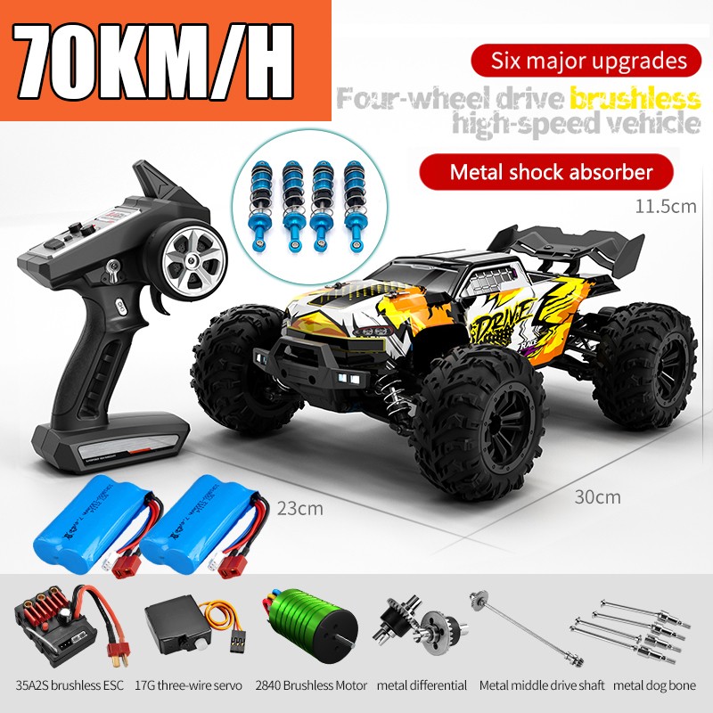 Off-Road 4x4 RC Car - High Speed 70KM/H Brushless 4WD Monster Truck