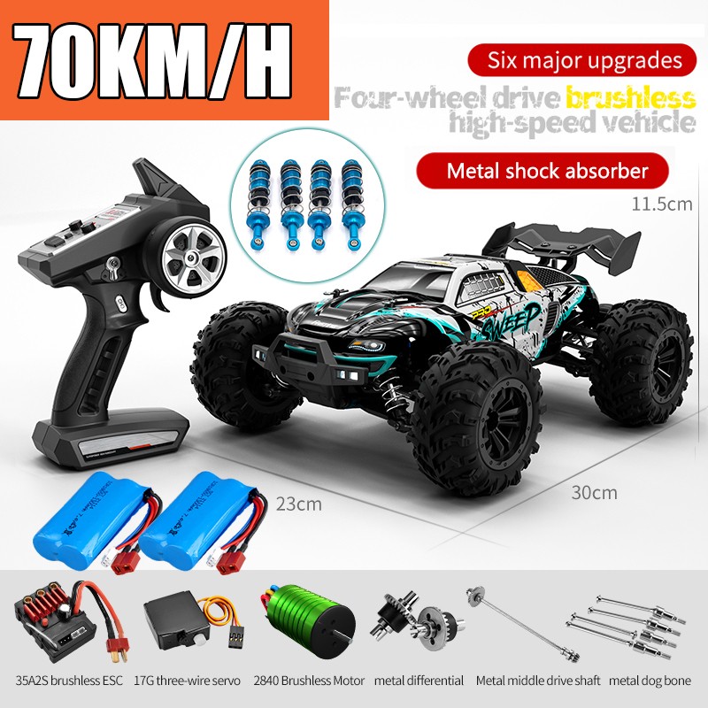 Off-Road 4x4 RC Car - High Speed 70KM/H Brushless 4WD Monster Truck