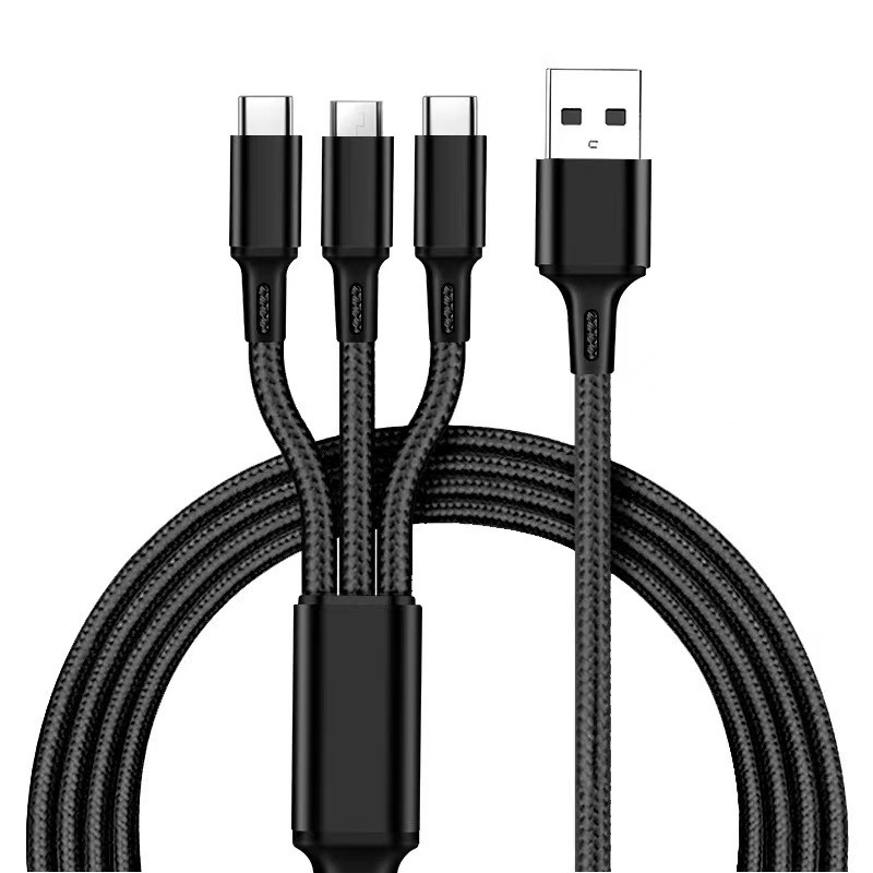 Multi USB 3-in-1 Charger Cable - Type-C and Micro USB Connectors