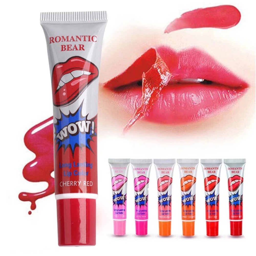 6 Colors Peel-Off Liquid Lipstick - Waterproof Long-Lasting Lip Gloss & Tattoo Effect
