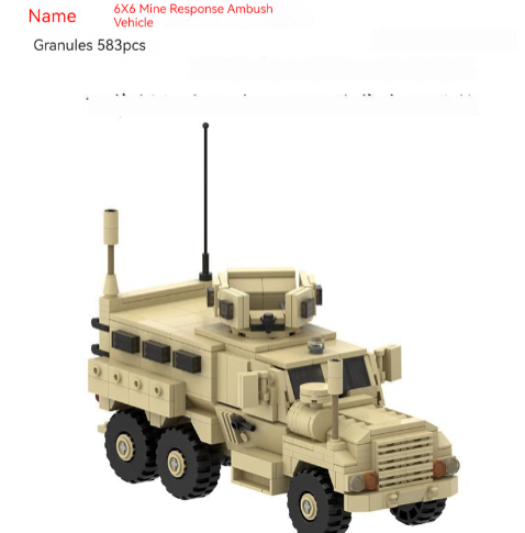 MOC-67379 6x6 Mine Anti-ambush Vehicle Military Model Toy