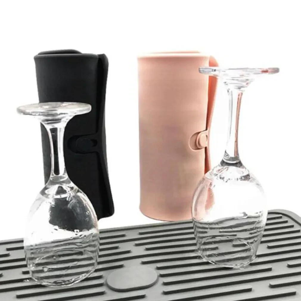 Foldable Silicone Drain Pad Non-slip Drain Drying Flume Draining Mat Non-slip Placemat For Kitchen Accessories