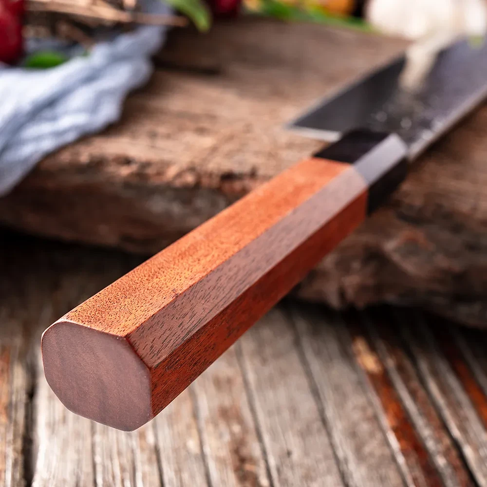 Ebony Kitchen Knife Handmade Stainless Carbon Steel
