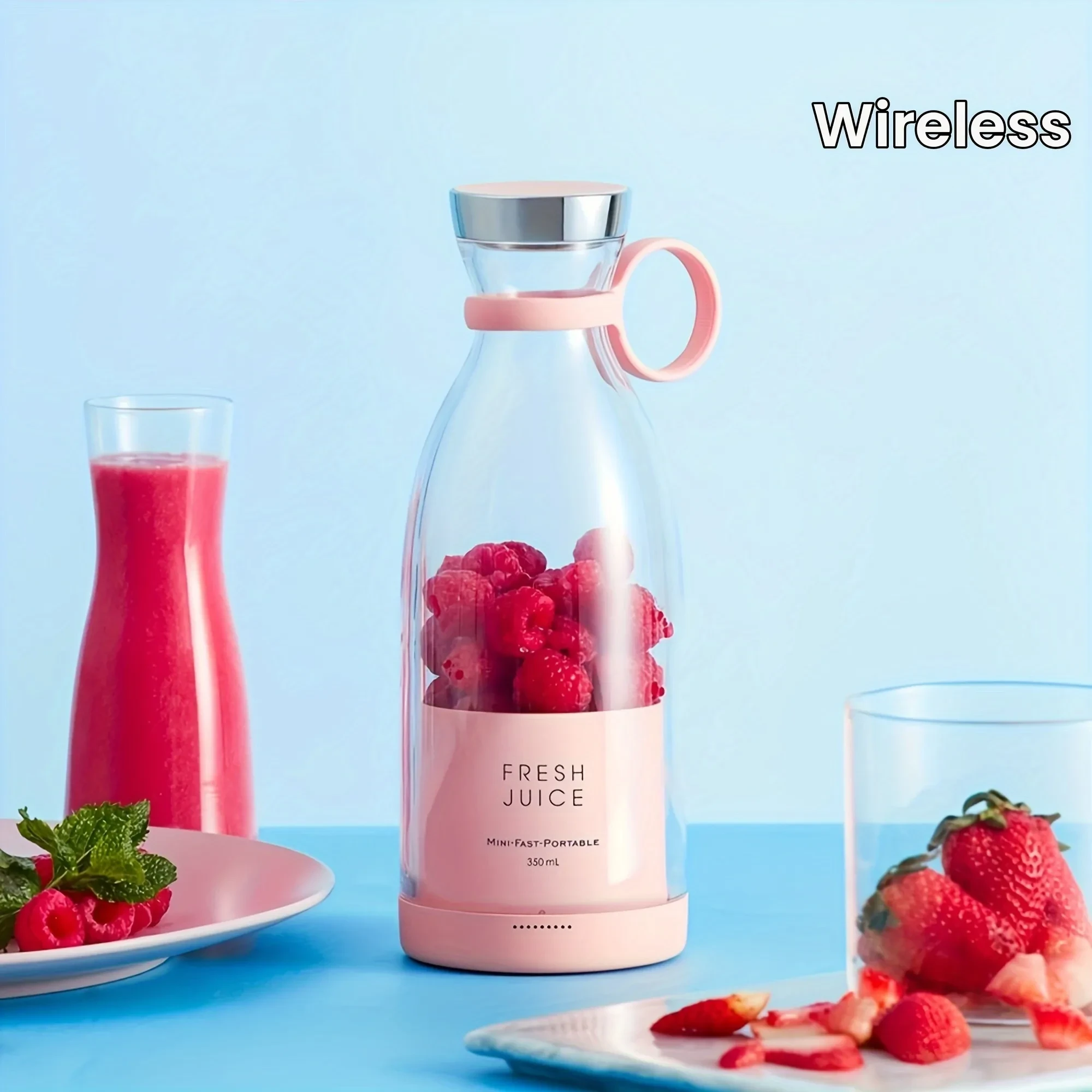 Mini Juice Blender Portable Electric Juicer Bottle 6 Blades Shake Orange Lemon USB Charging Mixer Squeezer Machine