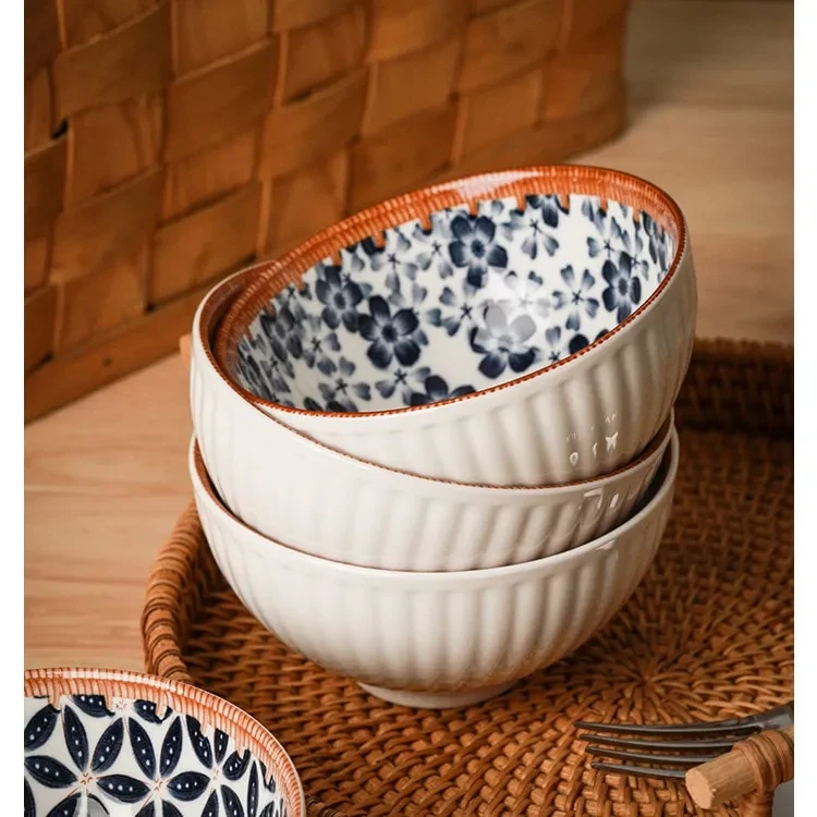 Rattan Japanese Retro Rice Bowl Gift Box