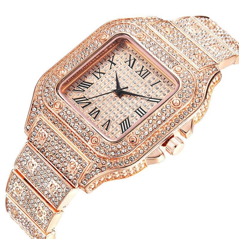 Luxury Diamond Gold Watch