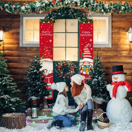 Christmas Decorations Couple Faceless Doll Pillow Gift Couplet