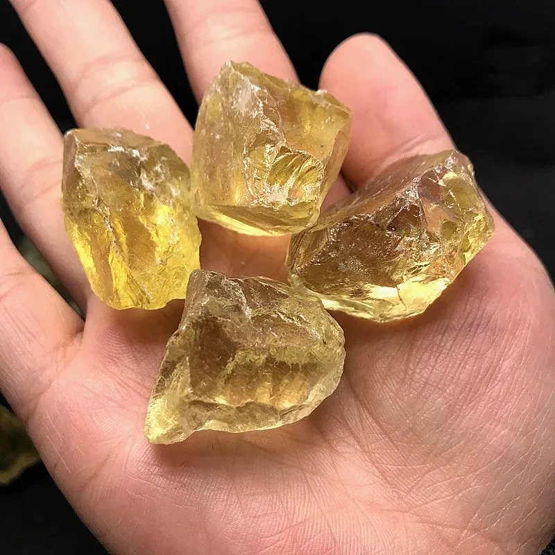 Natural Citrine Rough Stone Ore Ornaments