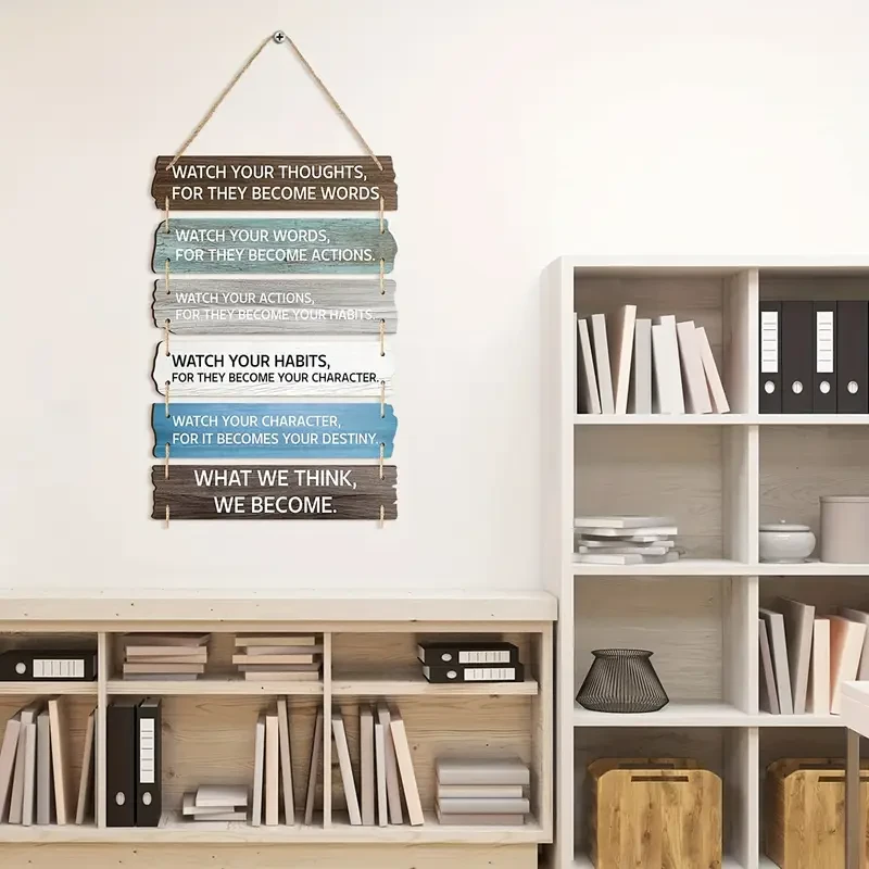 6PCS Rustic Wooden Wall Art