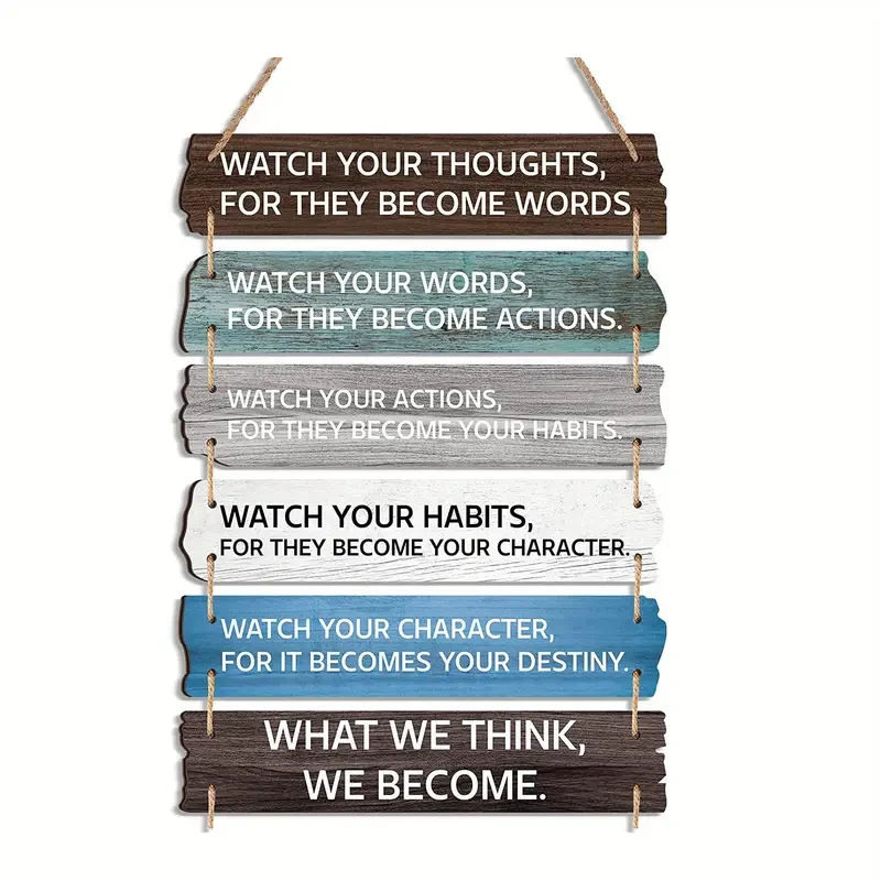 6PCS Rustic Wooden Wall Art