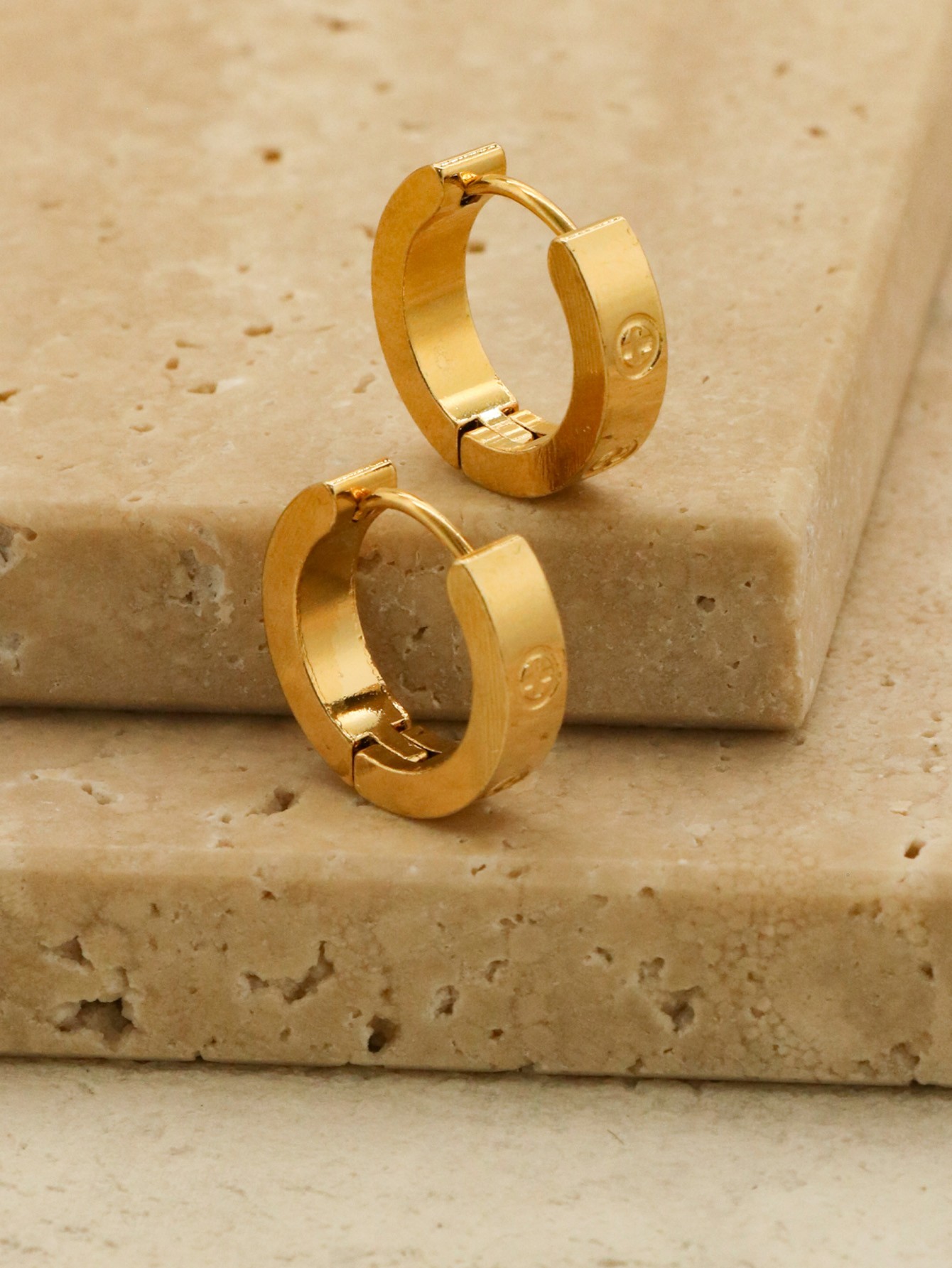 1 Pair/2pcs Top Quality Classic Stainless Steel Earrings