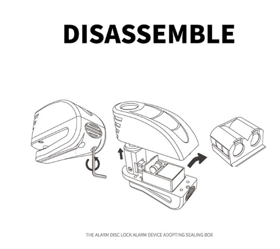 Intelligent controllable alarm disc brake lock