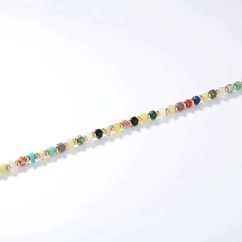 European And American Multi Gem Turquoise Shoushan Stone Necklace