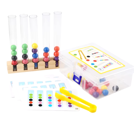 Clip Wooden Beads Test Tube Toy