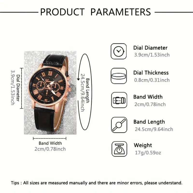 Elegant Roman Quartz Womens - Watches Set