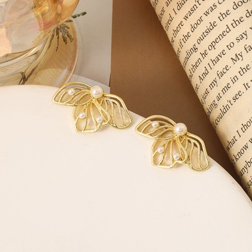 French Luxury Earrings With Flowers And Leaves