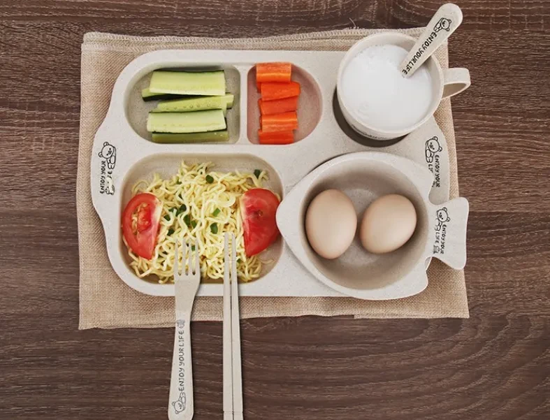 Tray Household Children's Breakfast Dinner Plate