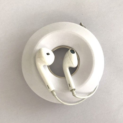 Donut Silicone Suction Cup Cord Reel Silicone Earphone Cord Reel