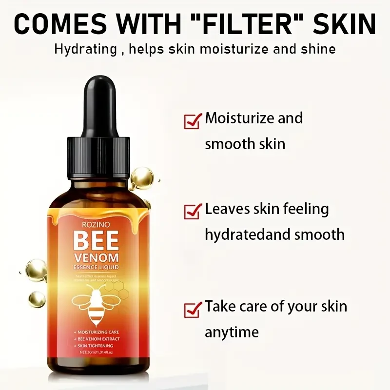 5pcs ROZINO Bee Venom Joint Care Set, Hypoallergenic Moisturizing Formula with Aloe Vera, Salicylic Acid, Unisex-Adult, Fresh Scent, All Skin Types, Multi-Purpose for Skin & Joints Hydration