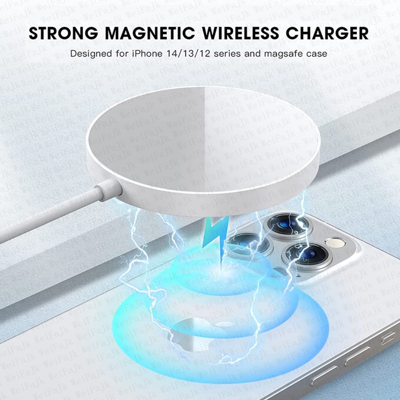 Apple MagSafe Wireless Charger - Fast Charging with Type-C Lightning Cable