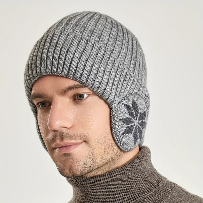 Mens Thermal Knit Beanie Hat