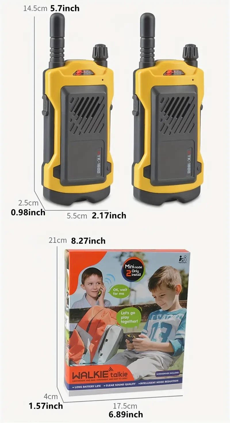 2pcs Children's Walkie-talkie Wireless Call Parent-child Interactive Outdoor Toys Christmas, Halloween, Thanksgiving Gift