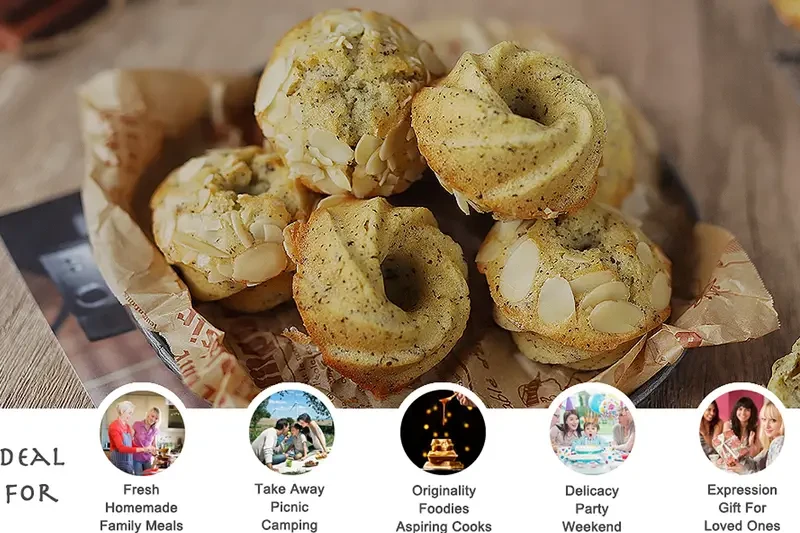 Silicone Baking Set, Nonstick Bakeware Set Baking Cookie Sheets Cake Muffin Bread Pan,