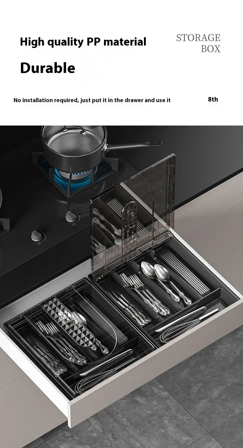 Tableware Storage Box Dustproof With Cover Kitchen Gadgets