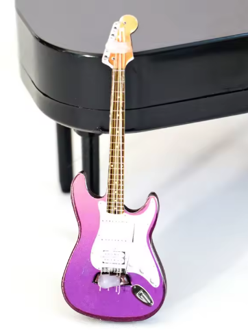 1/12 Dollhouse Guitar Toys Dollhouse Musical Instrument Model Dolls House Decoration Accessories