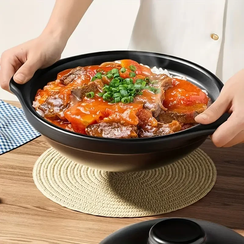 Authentic Asian-Style Ceramic Casserole with Lid