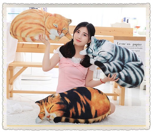 Simulation Cat Pillow 3D Toy Printing Cat Plush Pillow