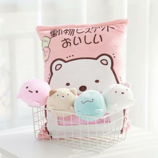 Ins Cartoon Bag Corner Bio Plush Toy Simulation Snack Pillow