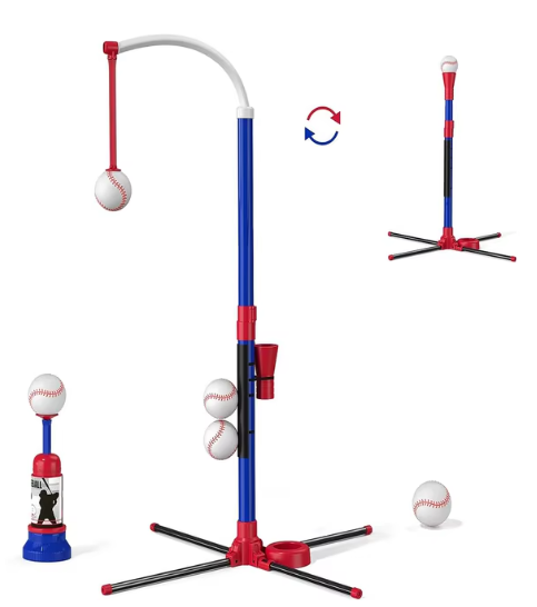 3-in-1 Kids Baseball Toy Set with Hanging