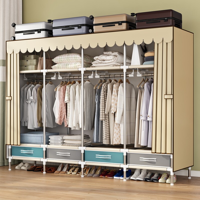 Simple Wardrobe with Sturdy & Durable Fabric Cabinet