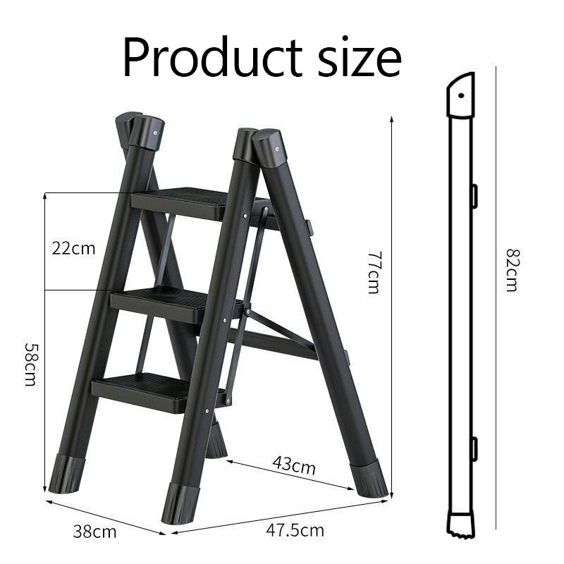 Multi-Functional Foldable Ladder  Portable Kitchen Step Stool, Folding Stair Chair, Flower Stand & Storage Shelf NZ