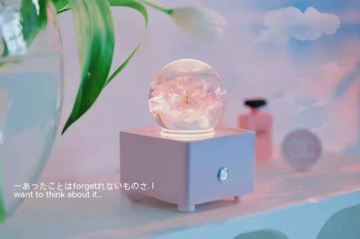 Resin Crystal Ball Cherry Blossom Bluetooth Speaker