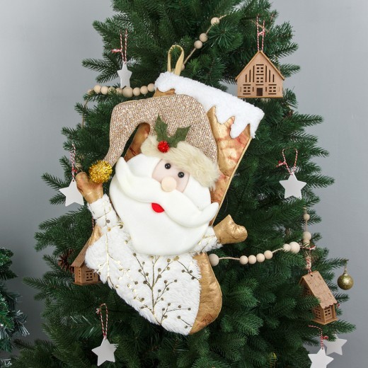 Christmas Gold-plated Big Socks Candy Gift Bag Pendant