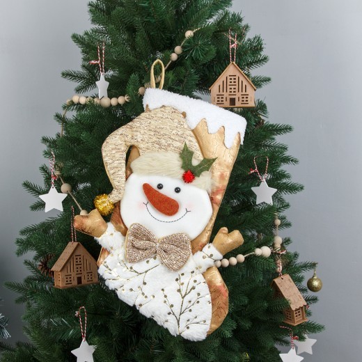 Christmas Gold-plated Big Socks Candy Gift Bag Pendant