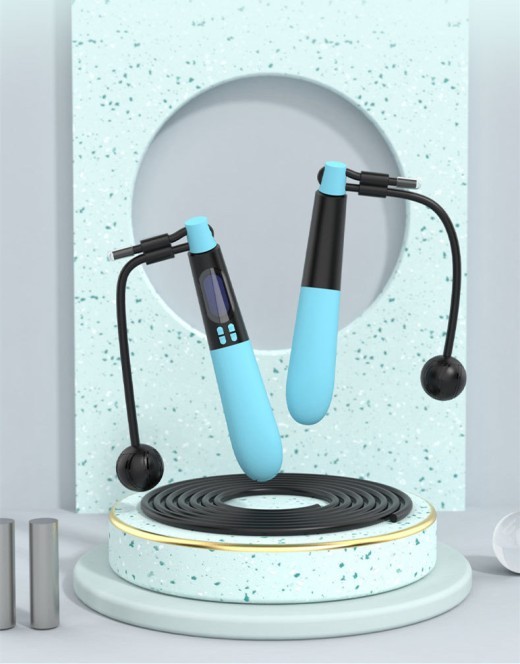 Cordless Exercise Fitness Electronic Counting Wire Skipping Rope