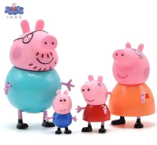 4Pcs/set Pepa Pig Toy Action