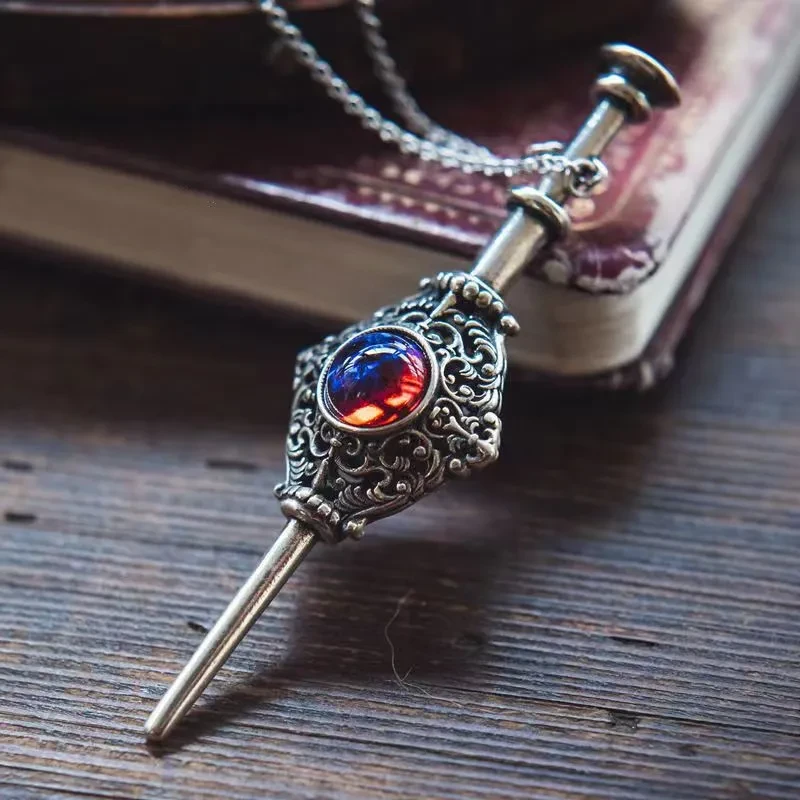 Papas Blood Alliance Sword Couple Necklace Restore Dragon Breath Stone Pendant