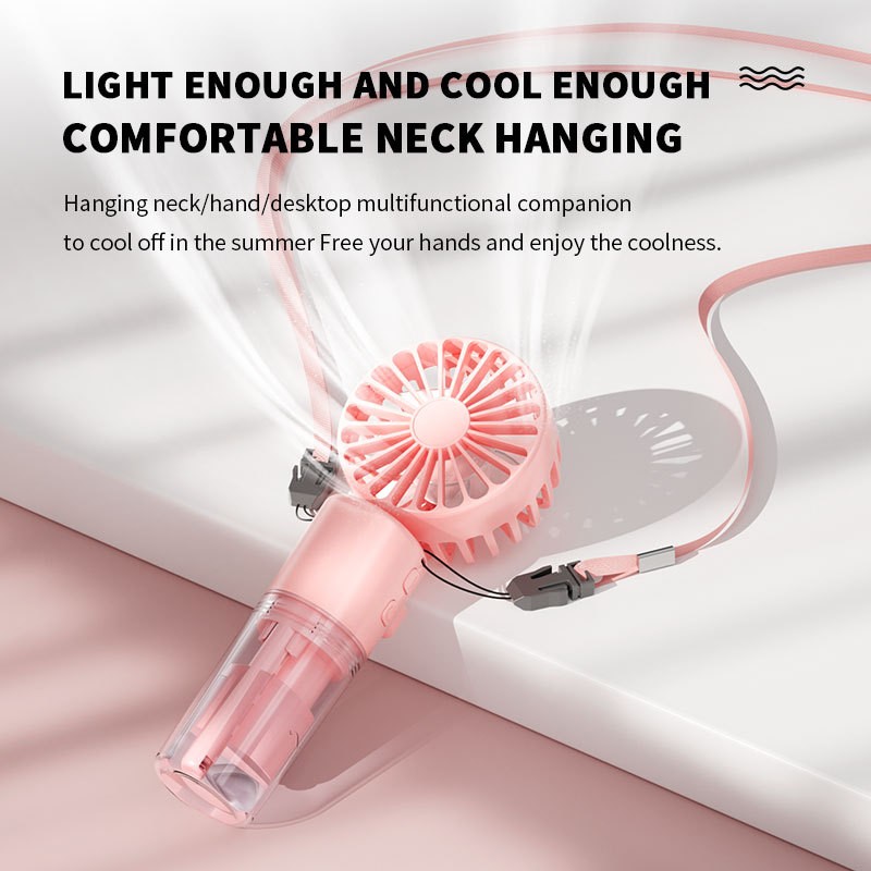 Portable 4-Speed Mist Fan with USB Charging