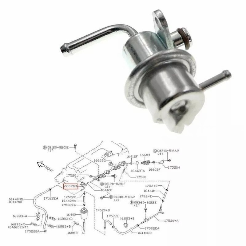 200SXSentra1.6L Automotive Fuel Pressure Regulator