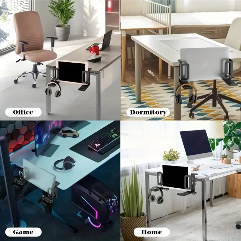 Adjustable Clamp-On Desk Shelf Organizer for Laptops and Accessories