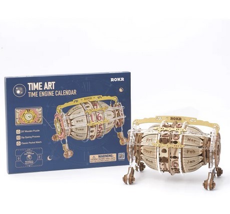 Robotime ROKR Zodiac Wall Clock 3D Wooden Puzzle Model Assembly Toys Gifts for Children Kids Teens LC601 Support Dropshipping