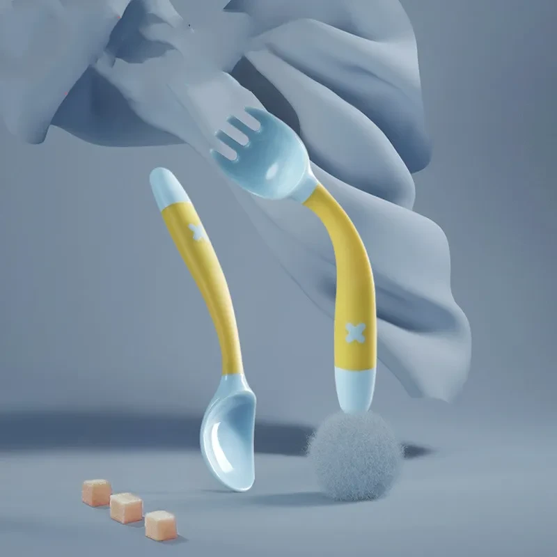 Children's bendable fork and spoon set tableware