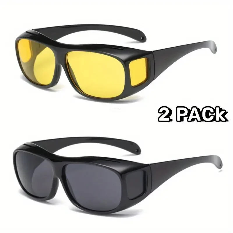 Polarized Fashion Glasses for Night Driving & Outdoor Activities - Anti-Glare, Enhanced Side View, Durable PC Frame