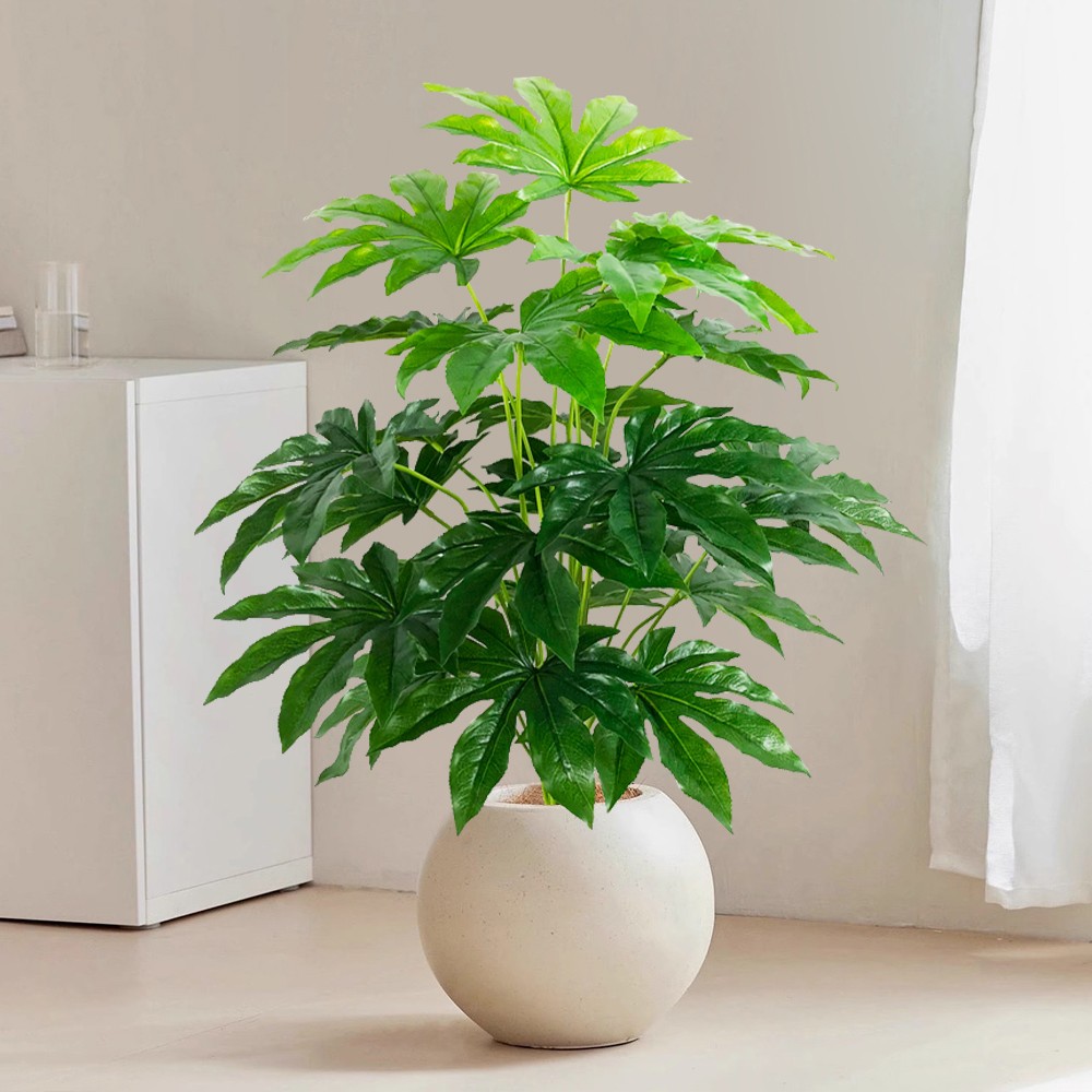 75cm 24 Forks Large Artificial Tropical Monstera Plant